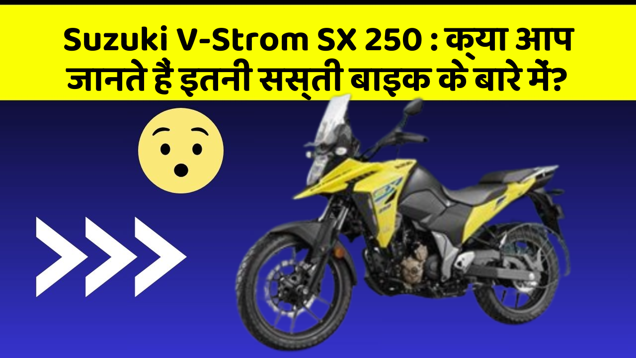 Suzuki V-Strom SX 250: क्या आप जानते हैं इतनी सस्ती बाइक के बारे में?