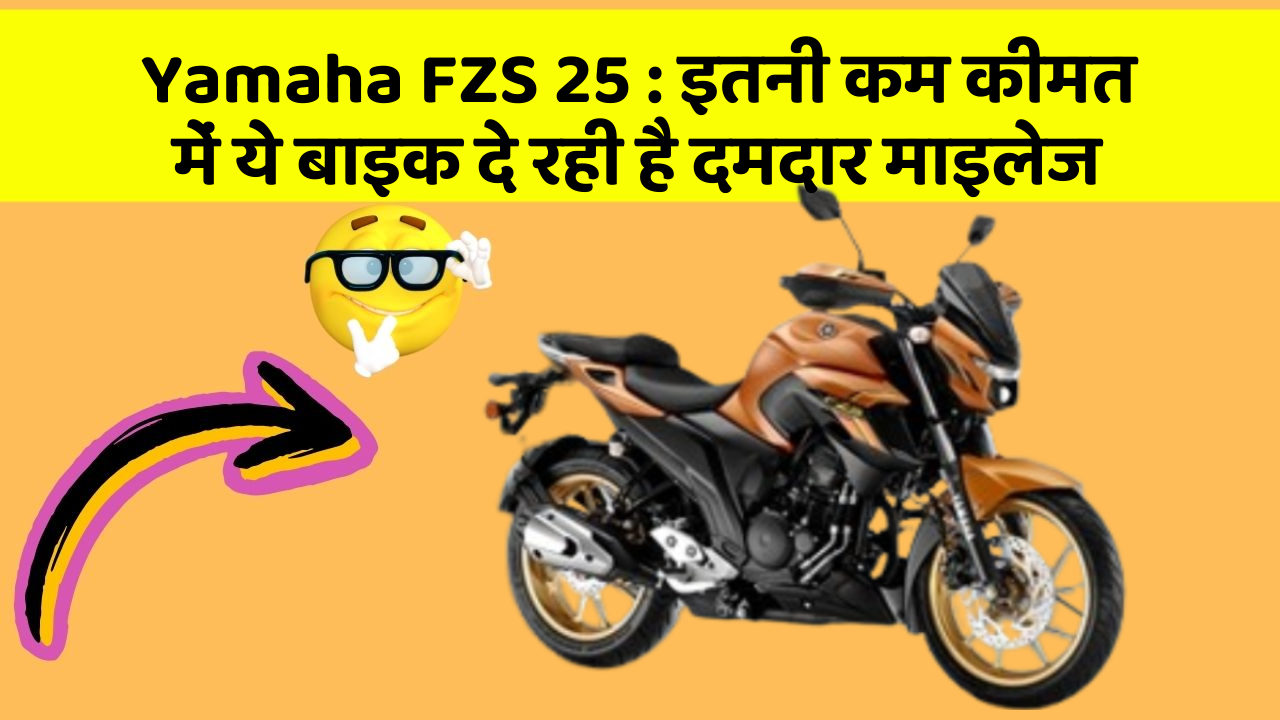 Yamaha FZS 25: इतनी कम कीमत में ये बाइक दे रही है दमदार माइलेज