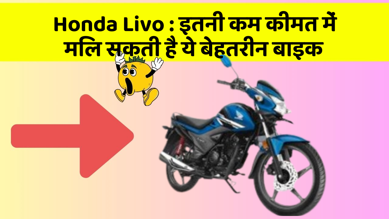 Honda Livo: इतनी कम कीमत में मिल सकती है ये बेहतरीन बाइक